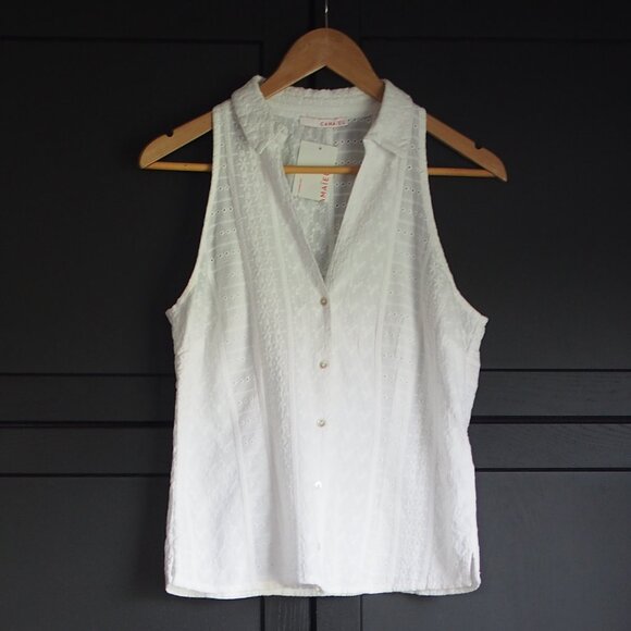 Camaieu | NWT Sleeveless Eyelet Shirt - Picture 1 of 4